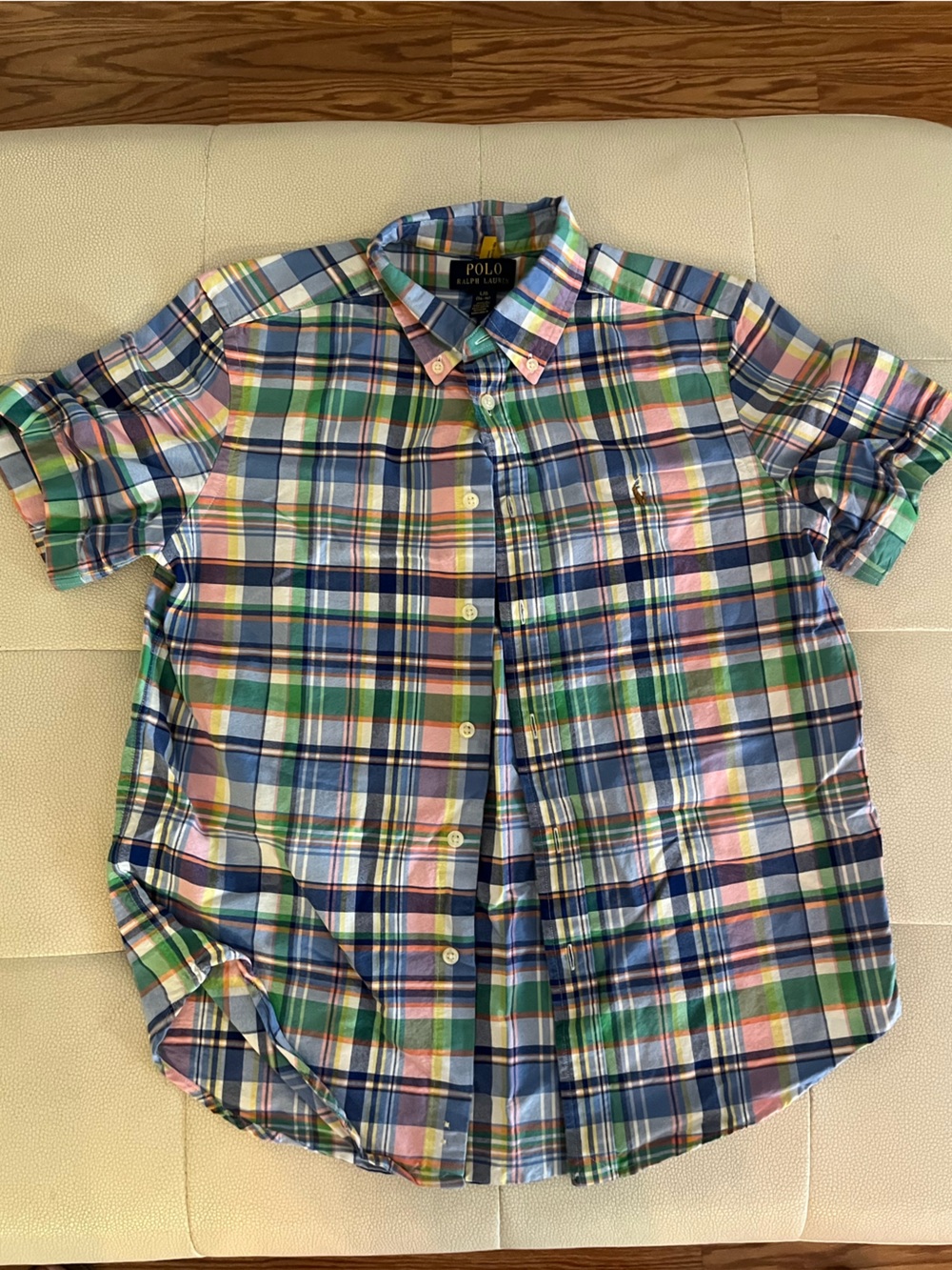 Big boys Polo by Ralph Lauren Multicolor Plaid Button-Down Shirt - Blue Green